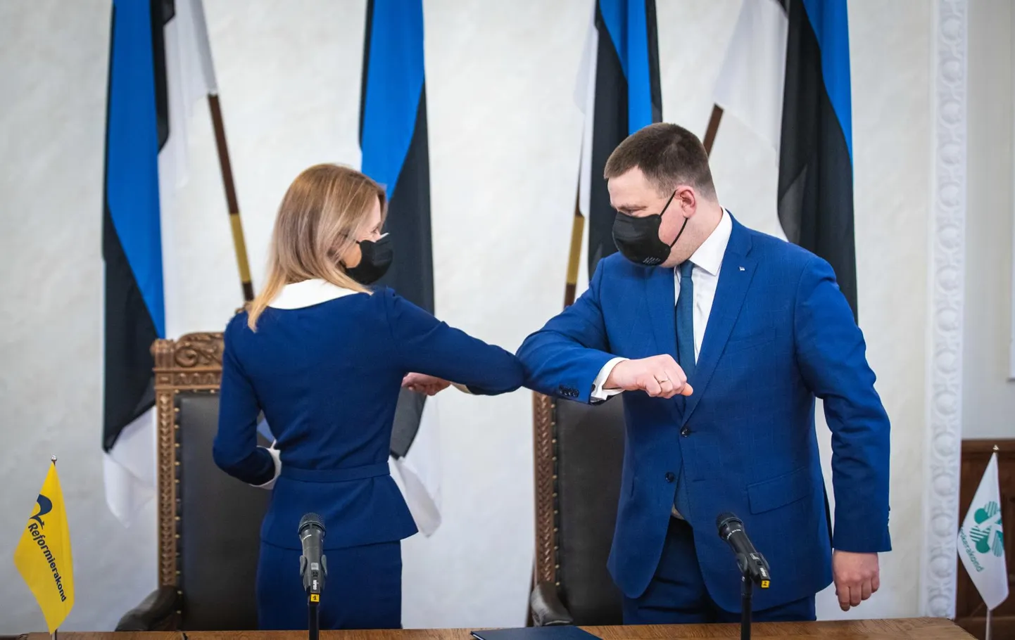 Peaminister Kaja Kallas ja Jüri Ratas.