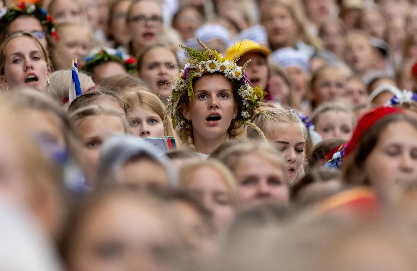 XIII noorte laulupidu Tallinna lauluväljakul.