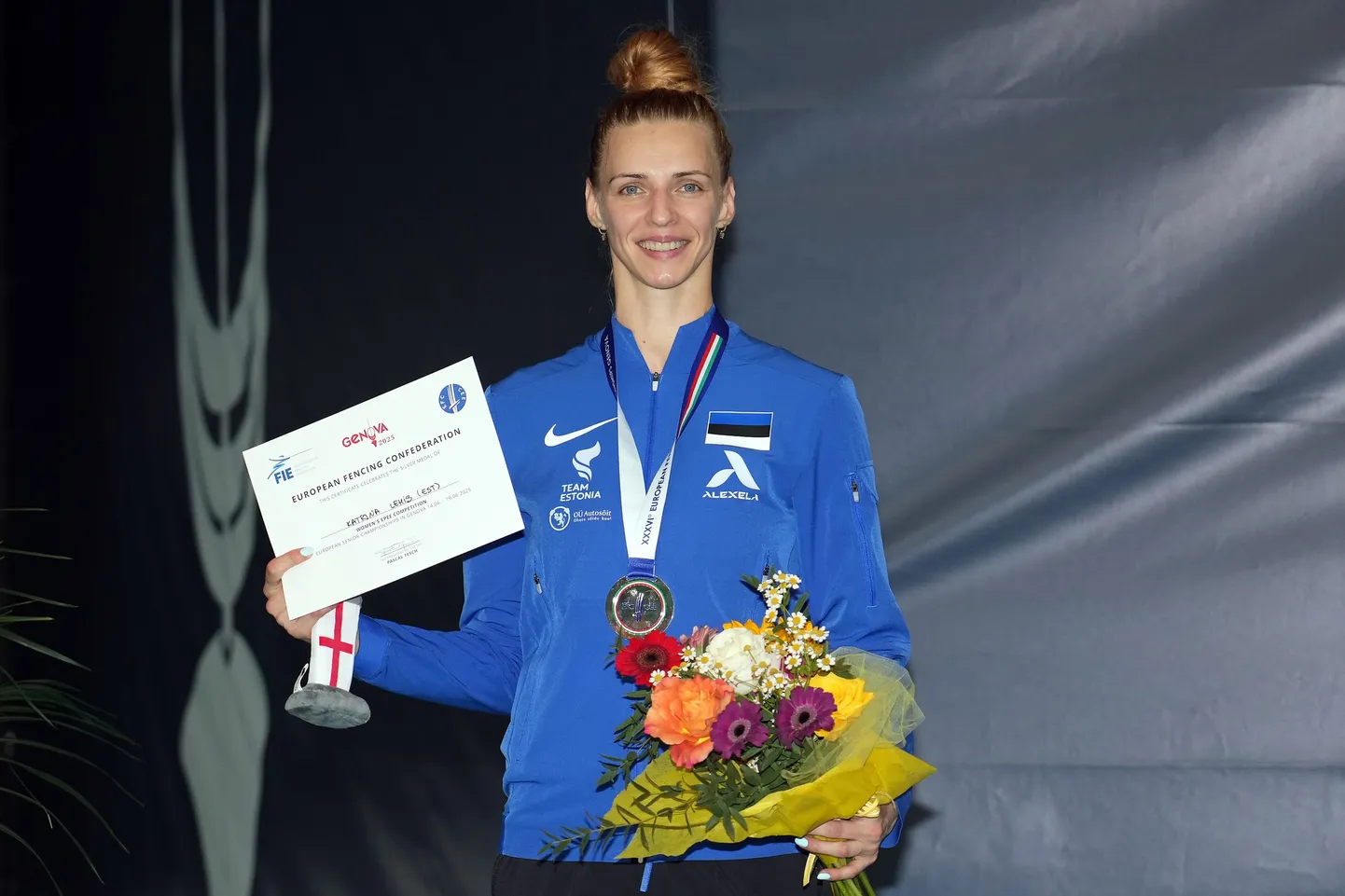 Katrina Lehis EMi hõbemedaliga.