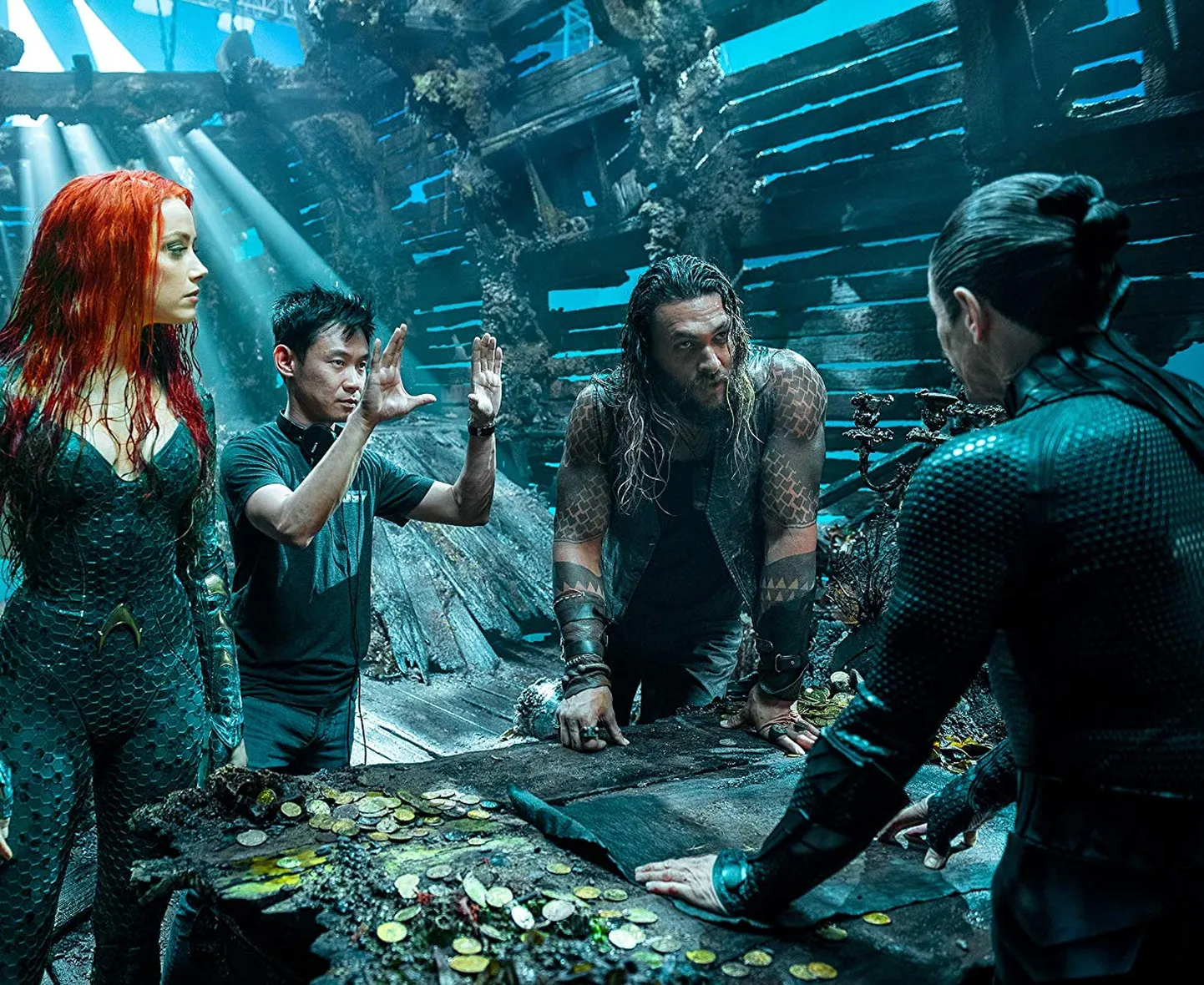 Režissöör James Wan «Aquamani» näitlejaid juhendamas