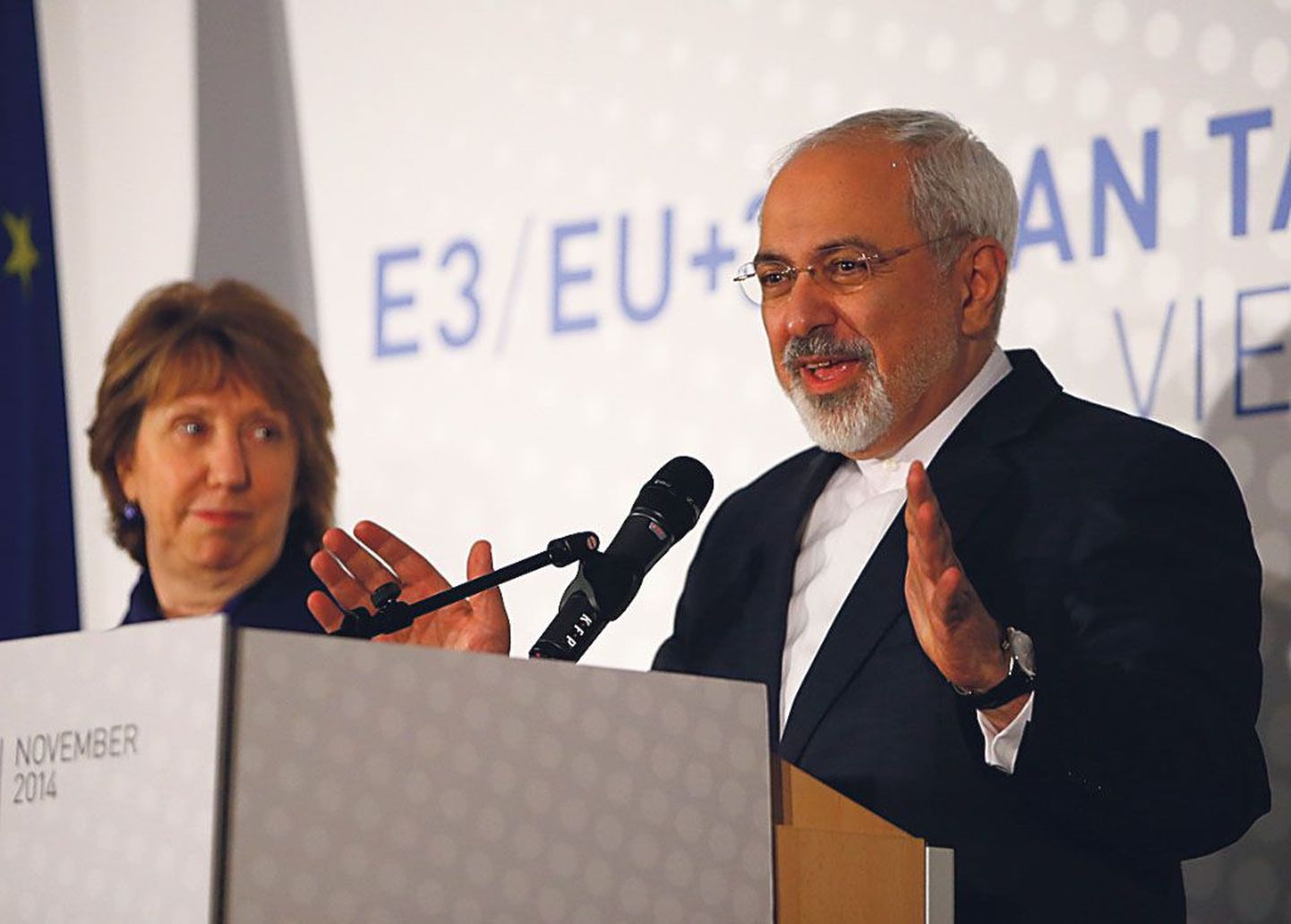 Euroopa Liidu saadik Catherine Ashton ja Iraani välisminister Javad Zarif: kokkulepet ei sündinud.