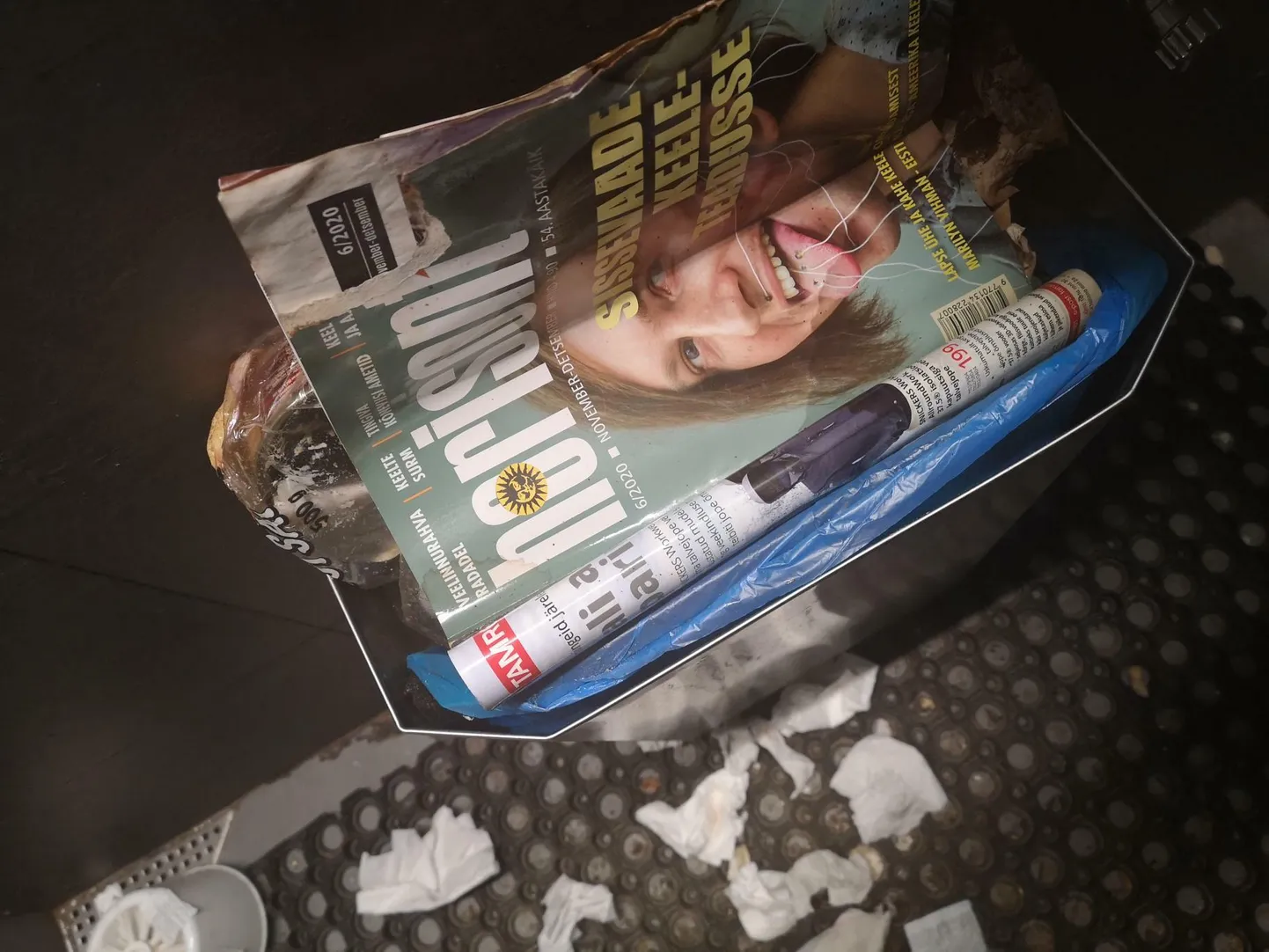 Ajakiri Horisont linnaujula rannapeldikus.