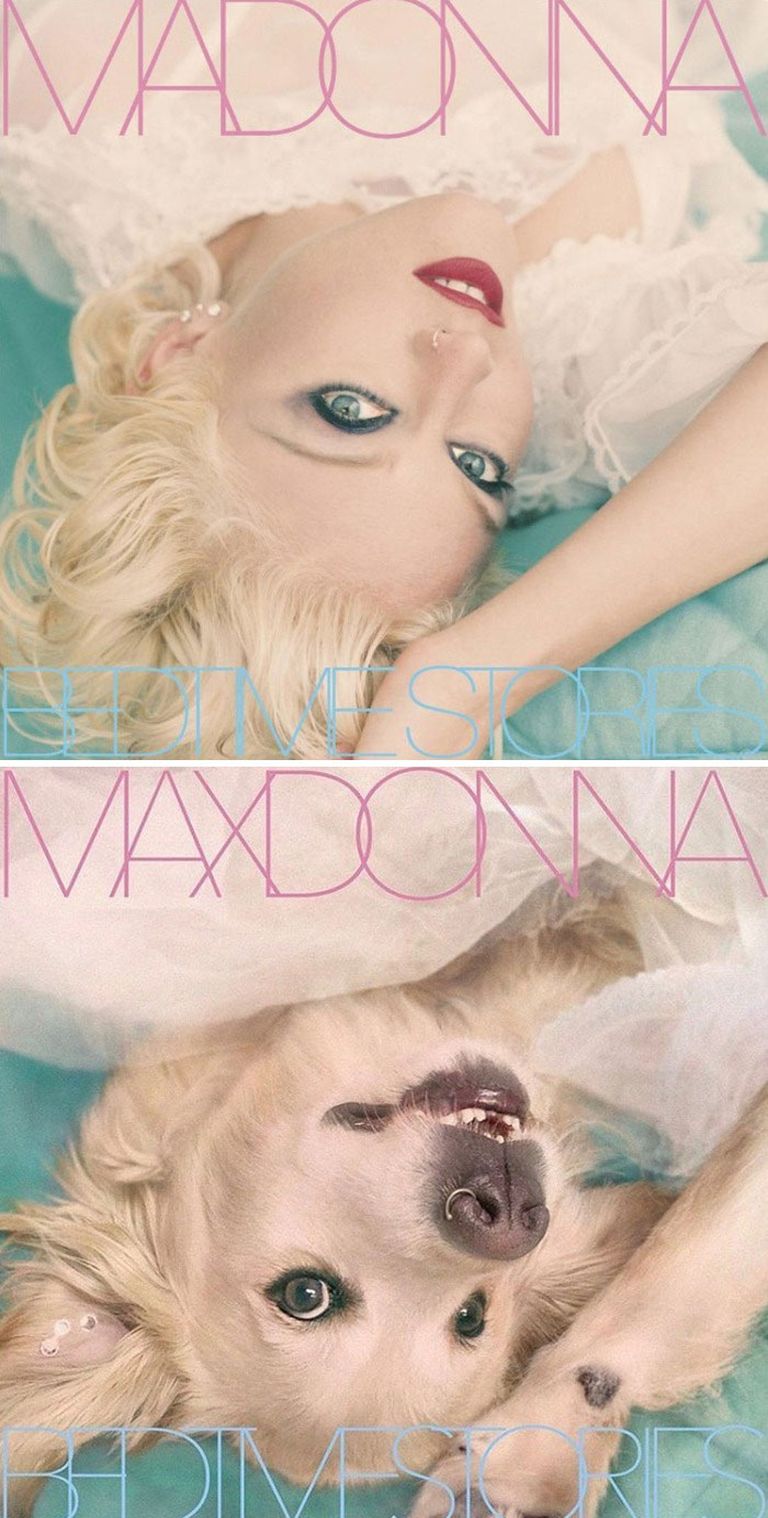Suns Makss un Madonnas "Bedtime Stories" albuma vāks