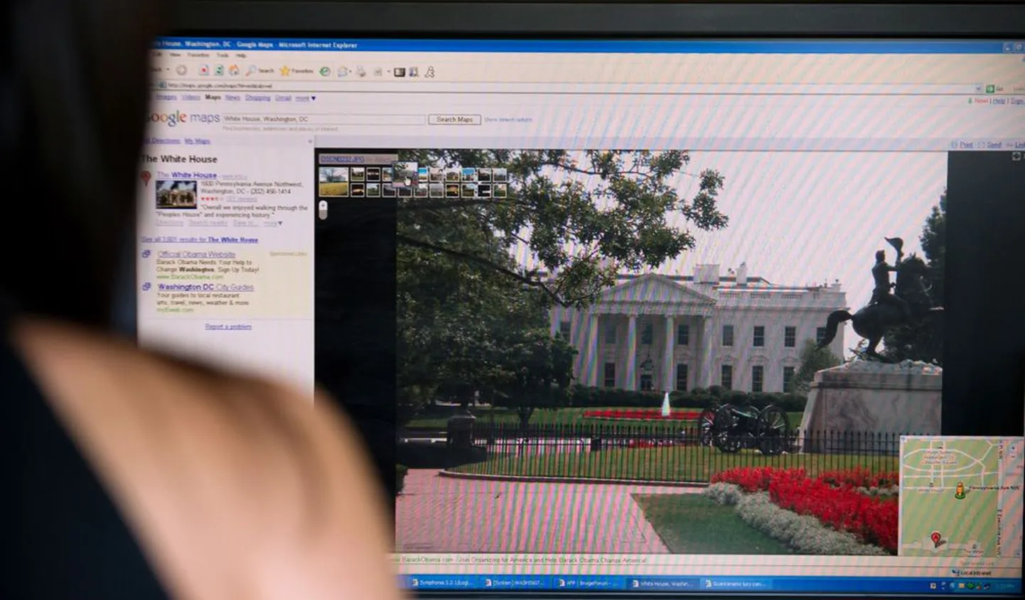 Vaade USA presidendi eluasemele Google Street View’s.