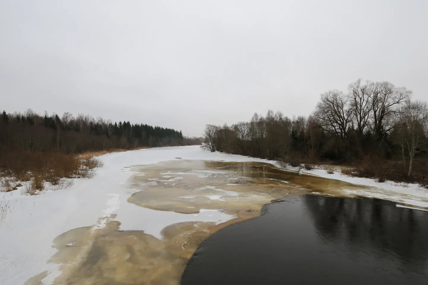 Vaade Emajõele Jänese raudteesillalt.