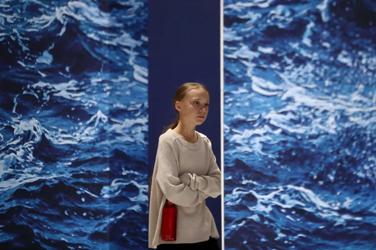 Greta Thunberg Hispaanias Madridis kliimakonverentsil.