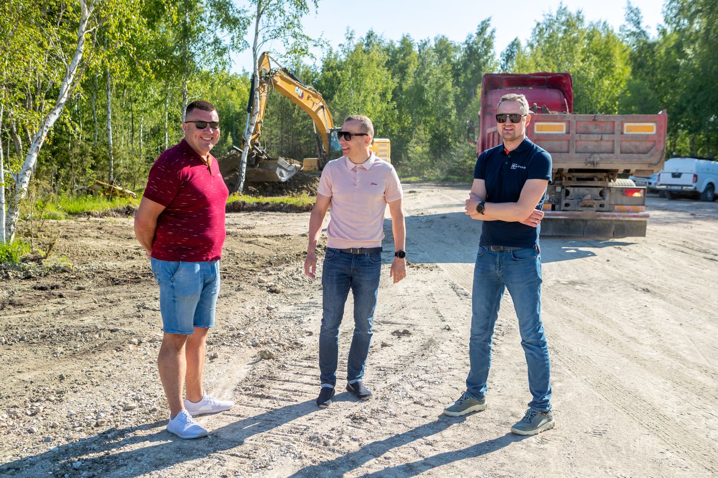 OBJEKTIL: (Vasakult) Tervisepargi Kodude juhatuses liikmed Herki Sai, Marek Mägi ja Klotoidi juht Madis Lepp.