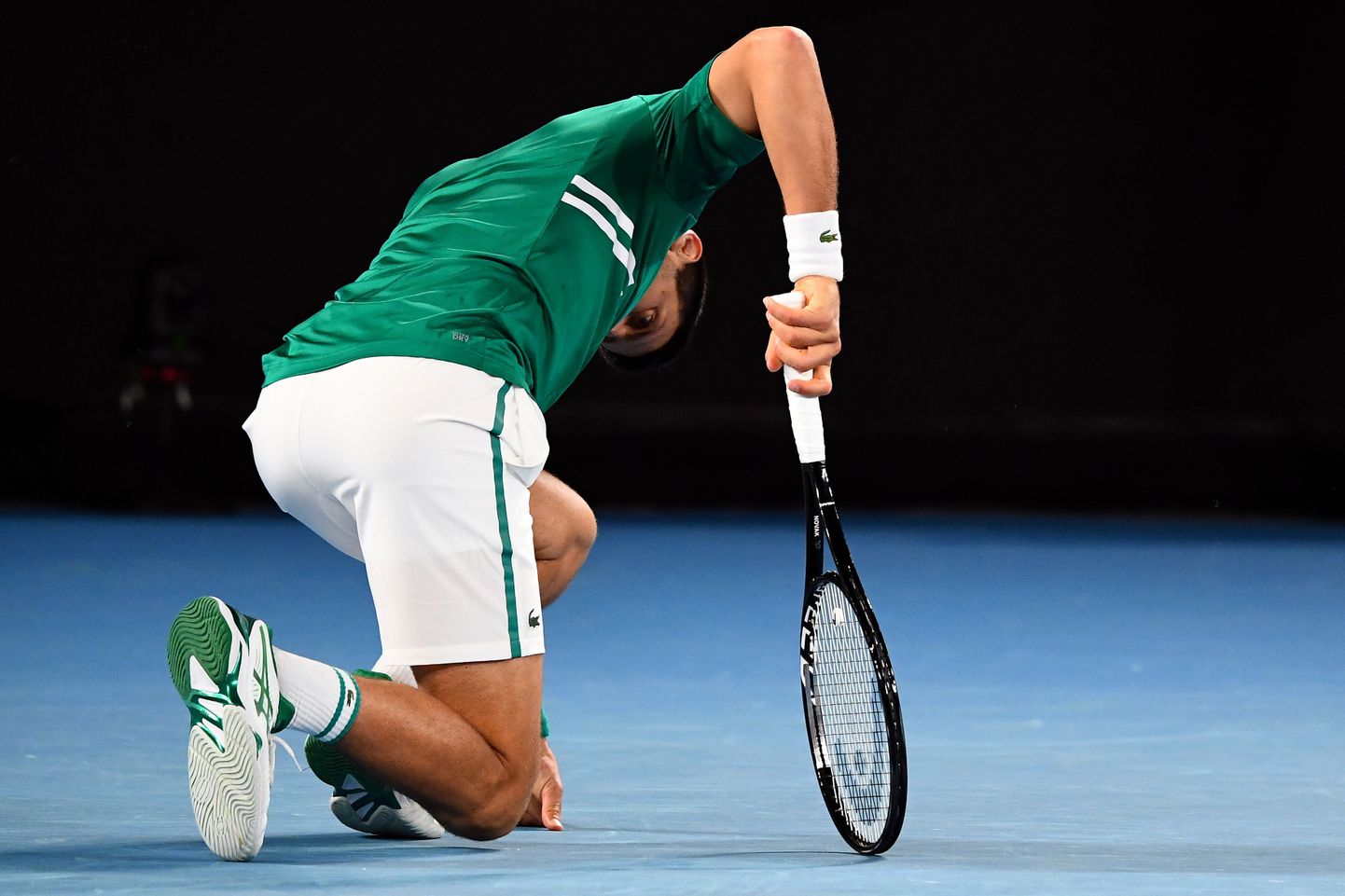 Novak Djokovic oli sunnitud mitmel puhul lihtsalt end väljakul koguma.