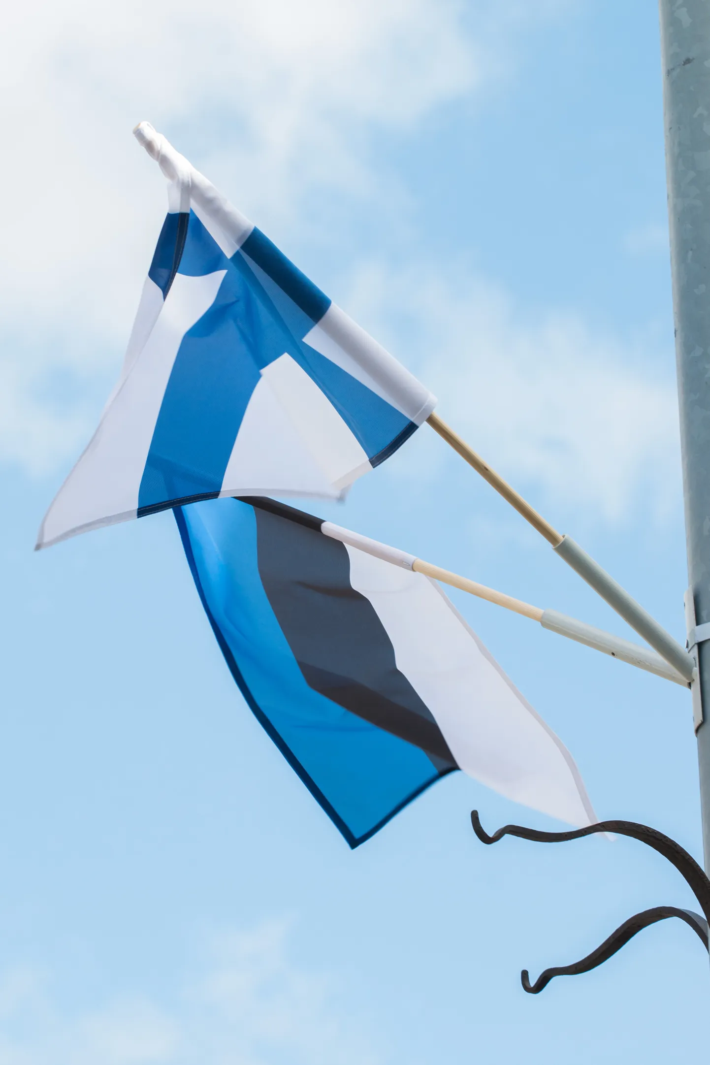 Eesti ja Soome lipp.