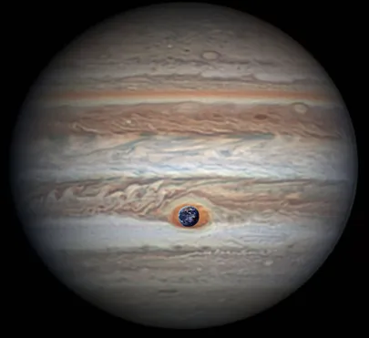 16 350-kilomeetrise läbimõõduga Suur Punane Täpp on pea sama suur kui kogu meie planeet.