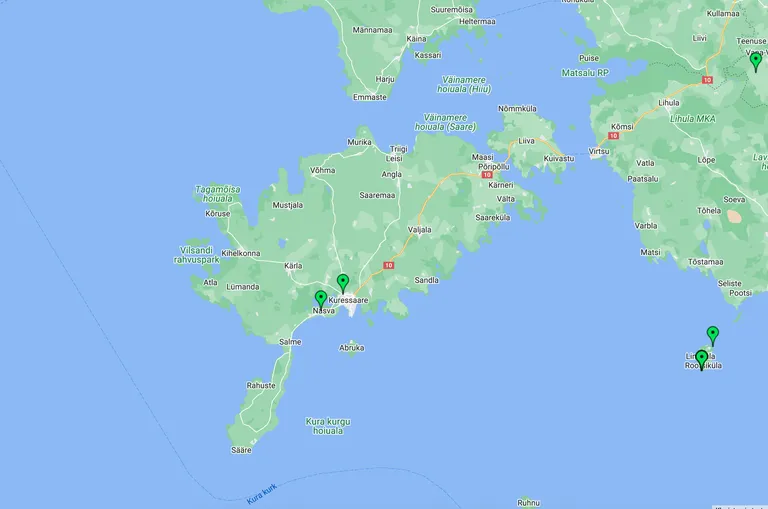 20. mai seisuga on Saare maakonnas märgitud kaks kohta. Roheline tähendab, et probleemiga tegeletakse või on juba lahendatud.