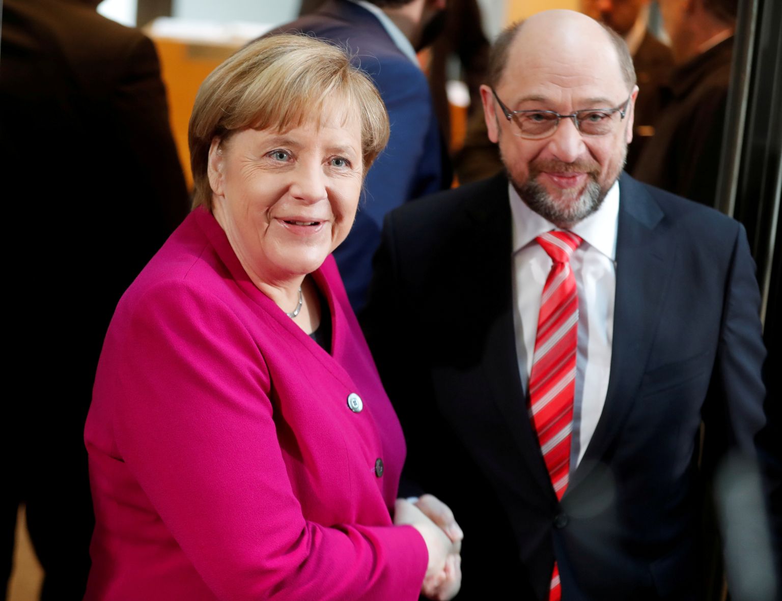 Angela Merkel ja Martin Schulz.