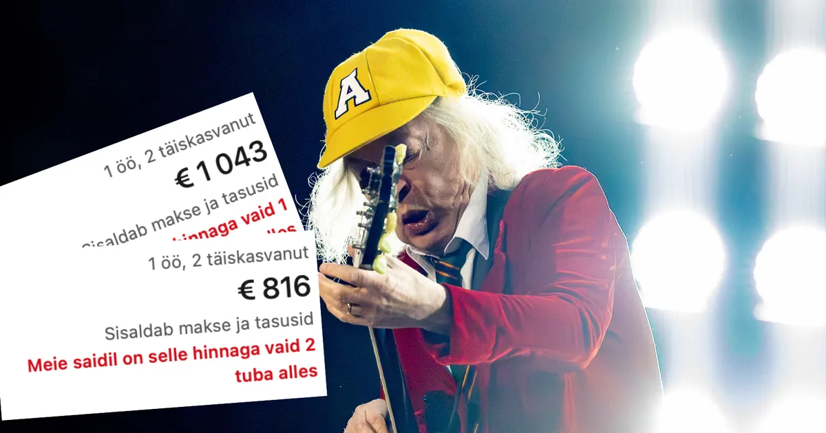 ULMEHINNAD Tallinna majutushinnad on tõusnud AC/DC kontserdi eel lakke ...