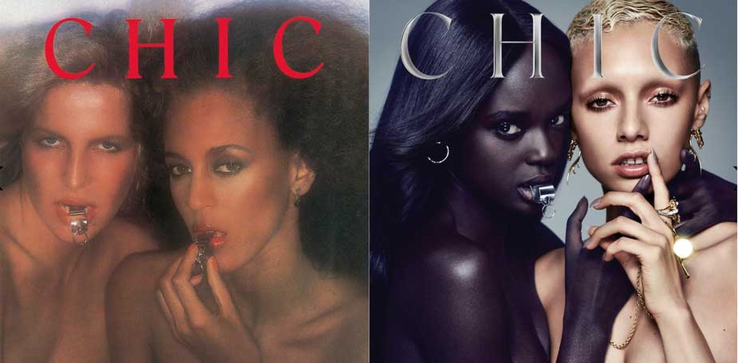 Albuma vāks ir atsauce uz "Chic" debijas plati "Chic".