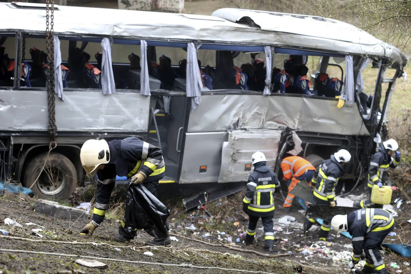 Авария автобуса в Бельгии