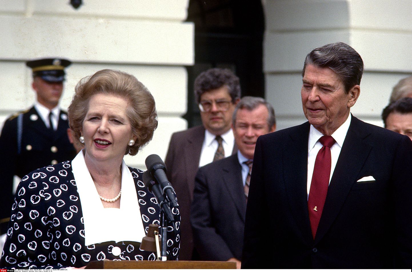 Margaret Thatcher ja Ronald Reagan (paremal) 1987. aasta fotol.