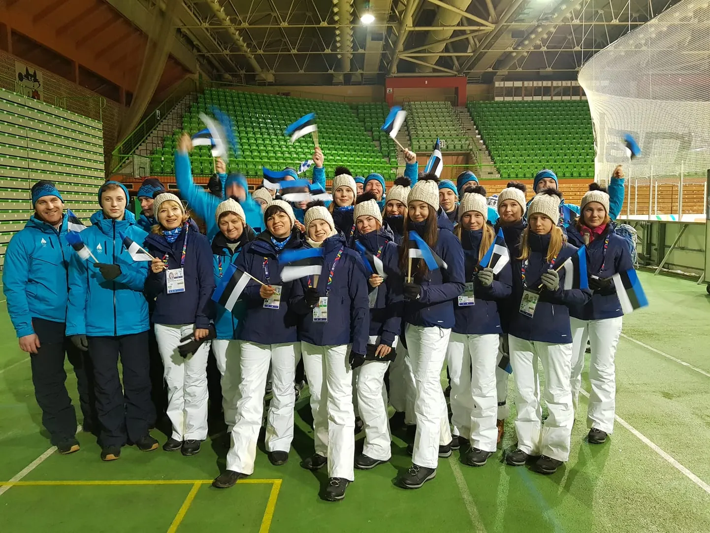 Eesti koondise delegatsioon Sarajevos.