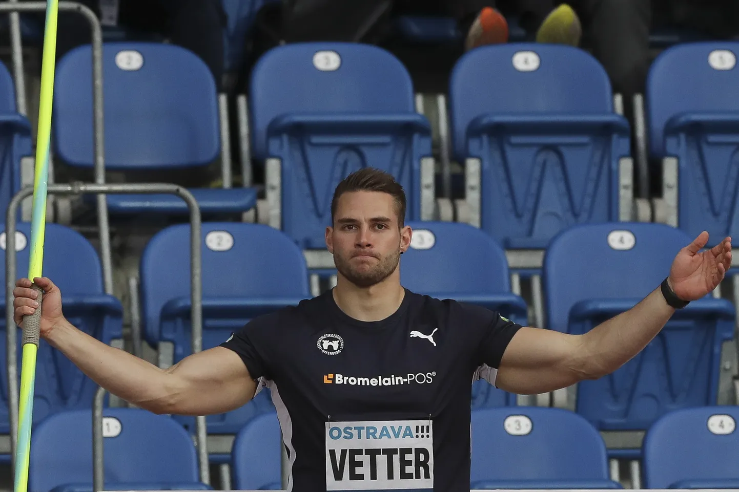 Johannes Vetter viskas Ostravas kõigil kordadel üle 88 meetri.