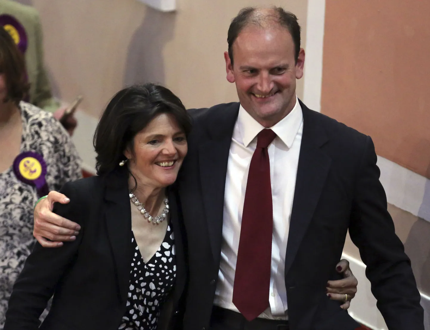 Suurbritannia Iseseisvuspartei UKIP liige Douglas Carswell koos abikaasa  Clementine'iga.