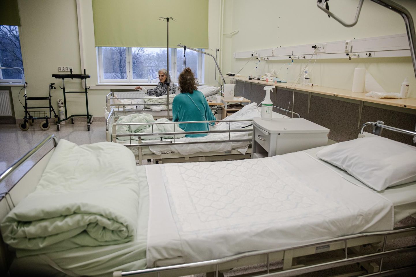 19. jaanuari hommikul oli Eestis haiglaravil 315 koroonaviirusega nakatunud patsienti. Fotol on Ida-Tallinna keskhaigla koroonaosakond.