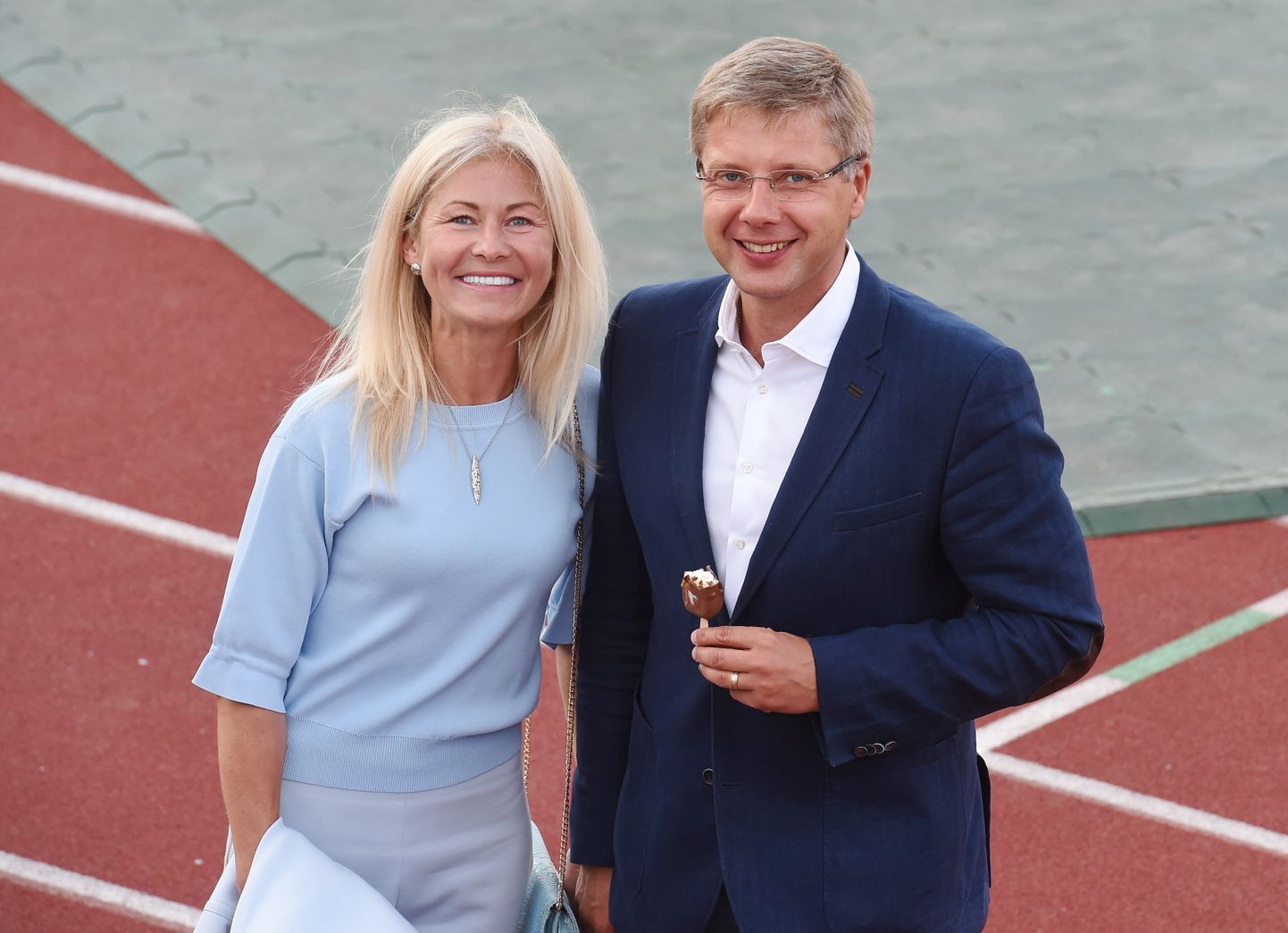 Iveta Strautiņa-Ušakova ar vīru Nilu Ušakovu