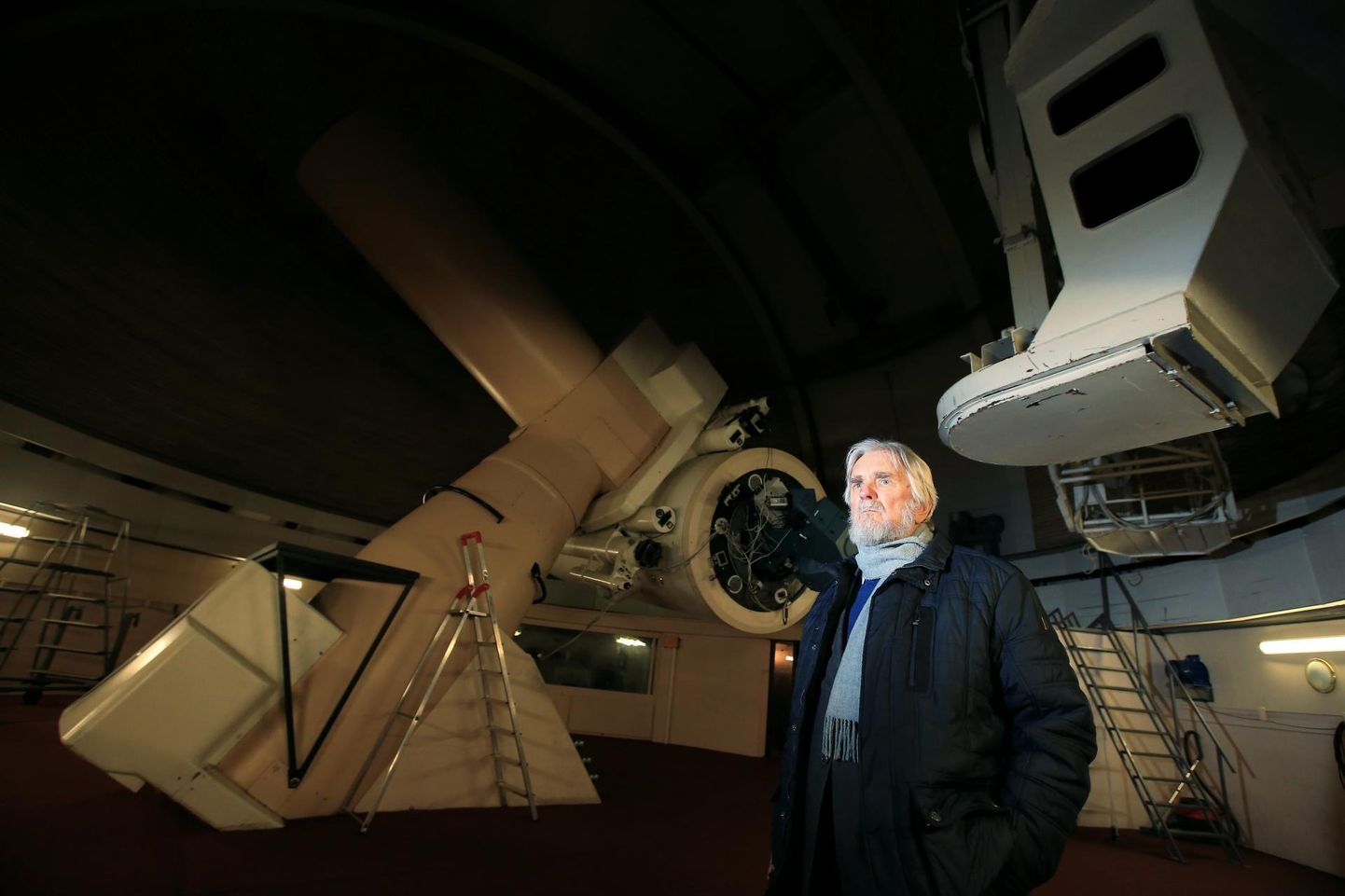 Suur Tõravere teleskoop: Tõnu Viik oma astronoomiametis teleskoobivaatlusi eriti teinud polegi.