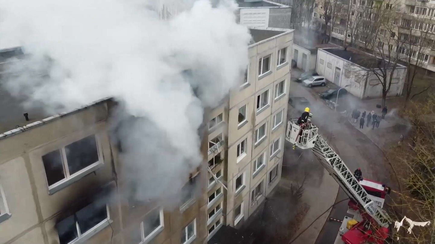 Взрыв в жилом доме в Вильнюсе