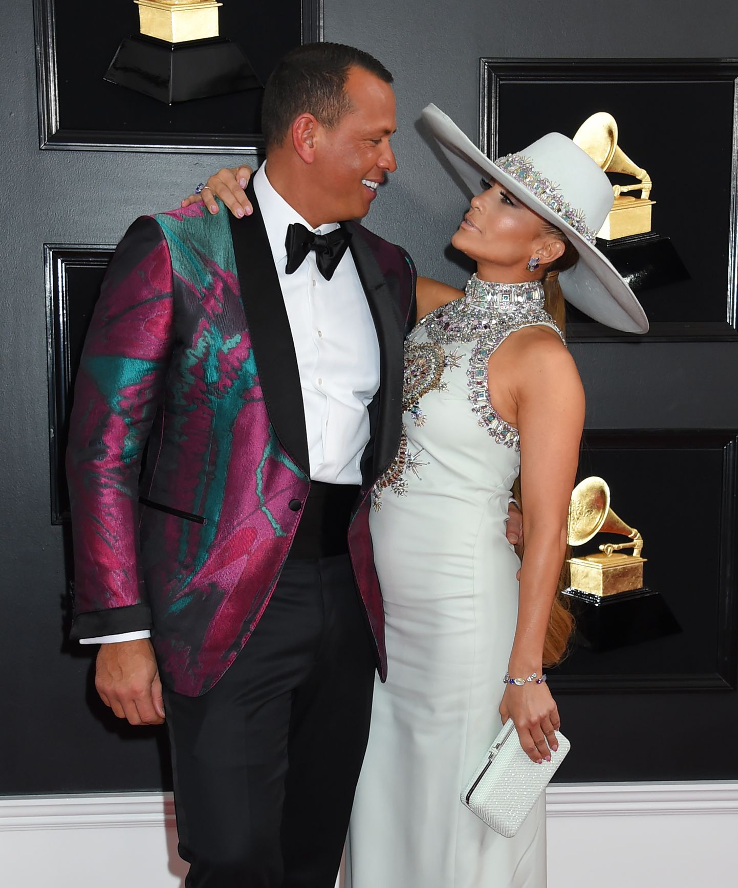 Alex Rodrigiuez ja Jennifer Lopez Grammy auhindade galal, 2019.
