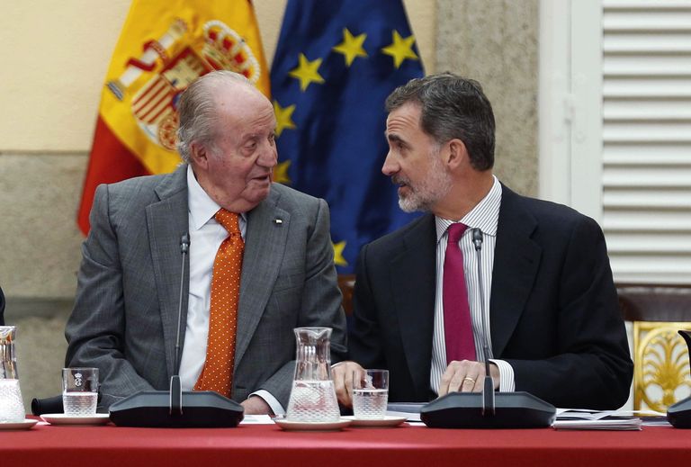 Hispaania kuningas Felipe VI (paremal) ja ta isa, ekskuningas Juan Carlos mais 2019