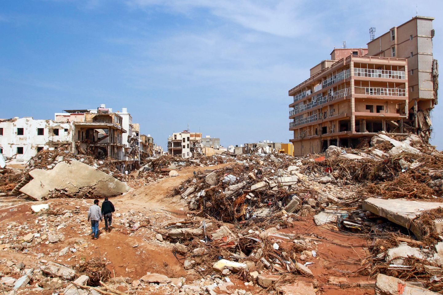Äkktulvas hävinud hooned Darnah' linnas Liibüa idaosas. 11. september 2023.