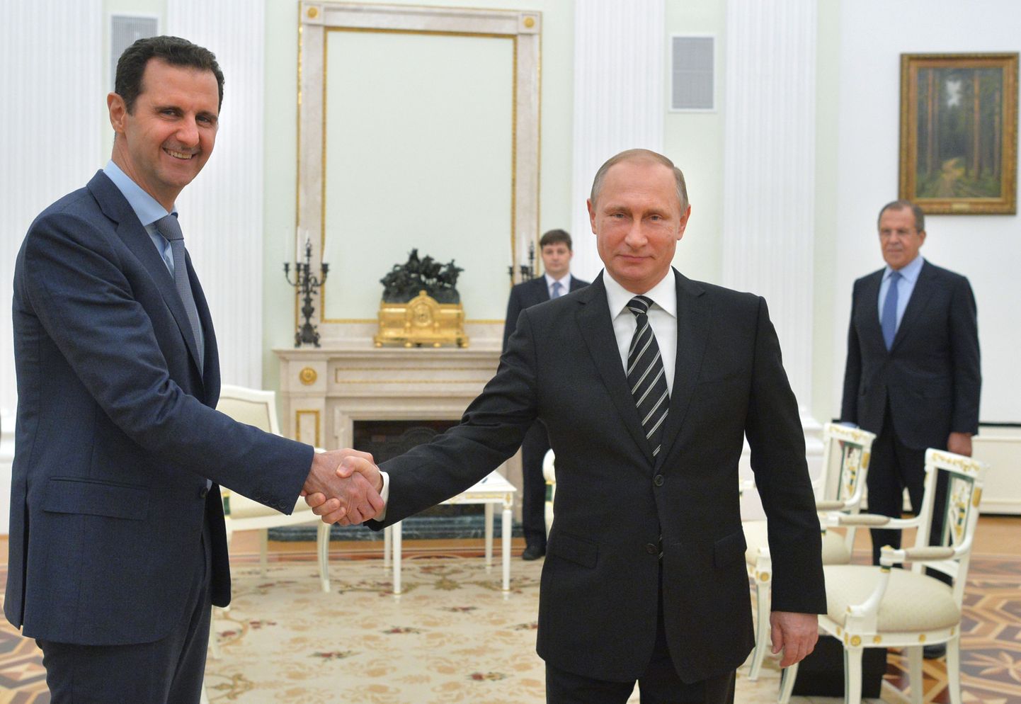 Süüria president Bashar al-Assad (vasakul) Venemaa kolleegi Vladimir Putiniga.