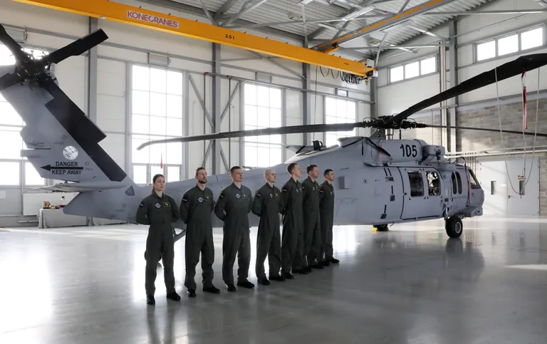 Divu "Black Hawk" helikopteru svinīgā pieņemšana aviācijas bāzē Lielvārdē 2023.gada 23.februārī