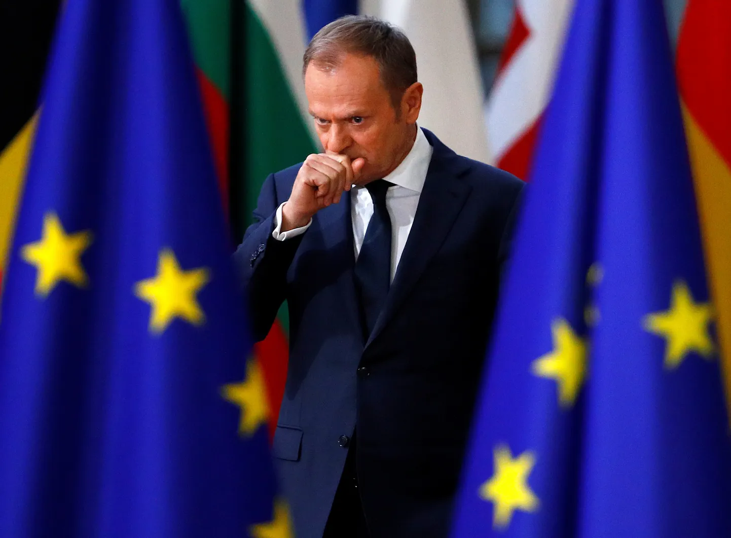 Donald Tusk täna Brüsselis.