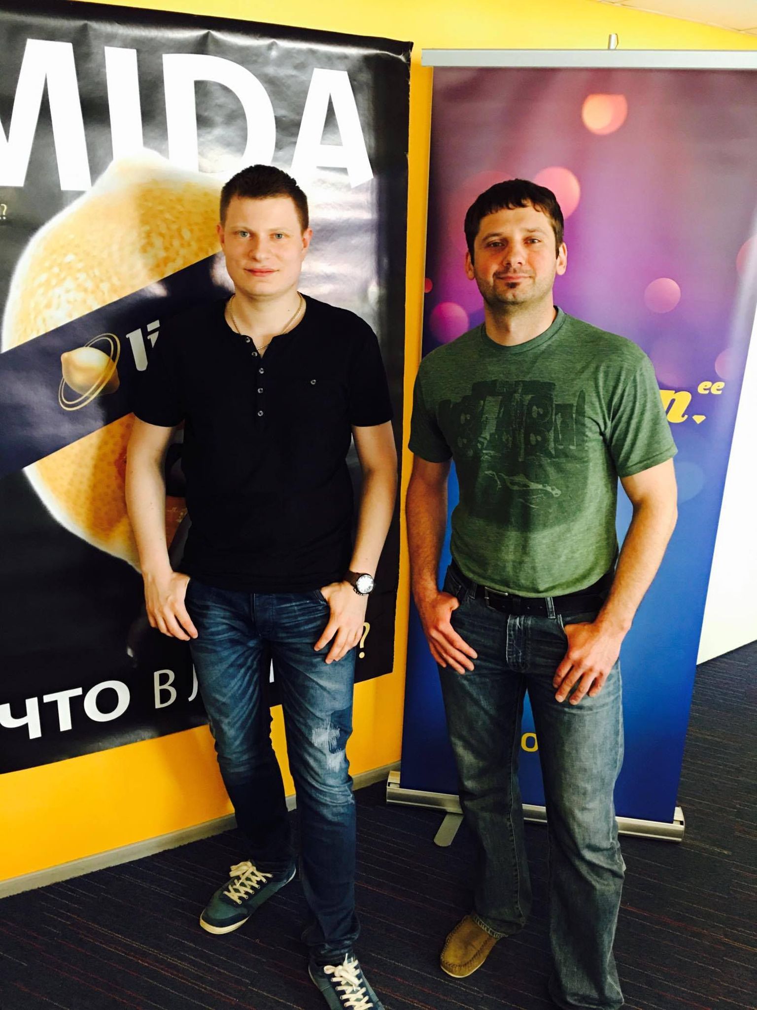Эдгар Гергель и Дмитрий Никитин на комментировании песен "Евровидения" на Limon.ee. Снимок иллюстративный.