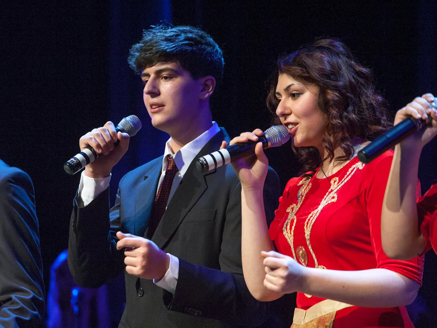 Ansambel DVIN ja Swing`s Joy Orchestra kontsert Viljandi pärimusmuusika aidas. Pildil Stefan ja Stefania Airapetjan 2013. aastal.