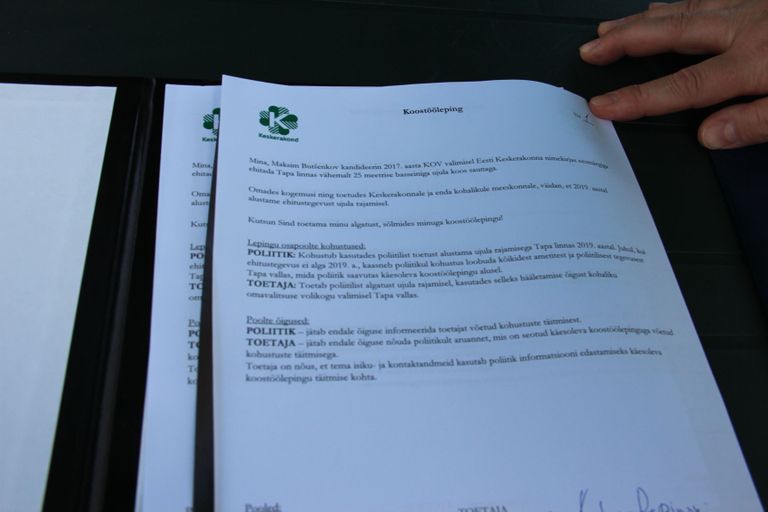 Leping, mille Maksim Butšenkov valijatega sõlmib.