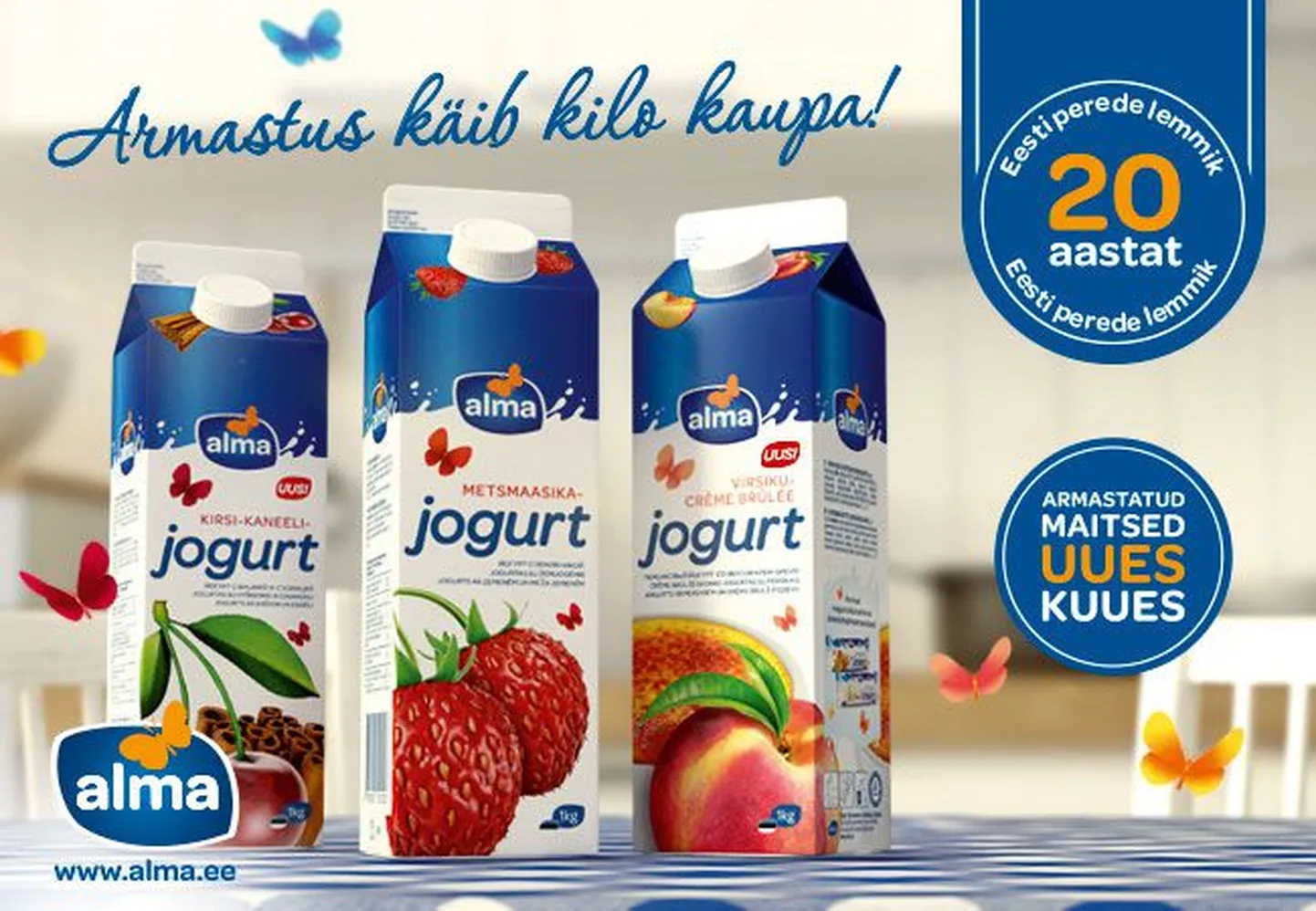Valio uued kirsi-kaneeli ning virsiku-creme brulee jogurtid.