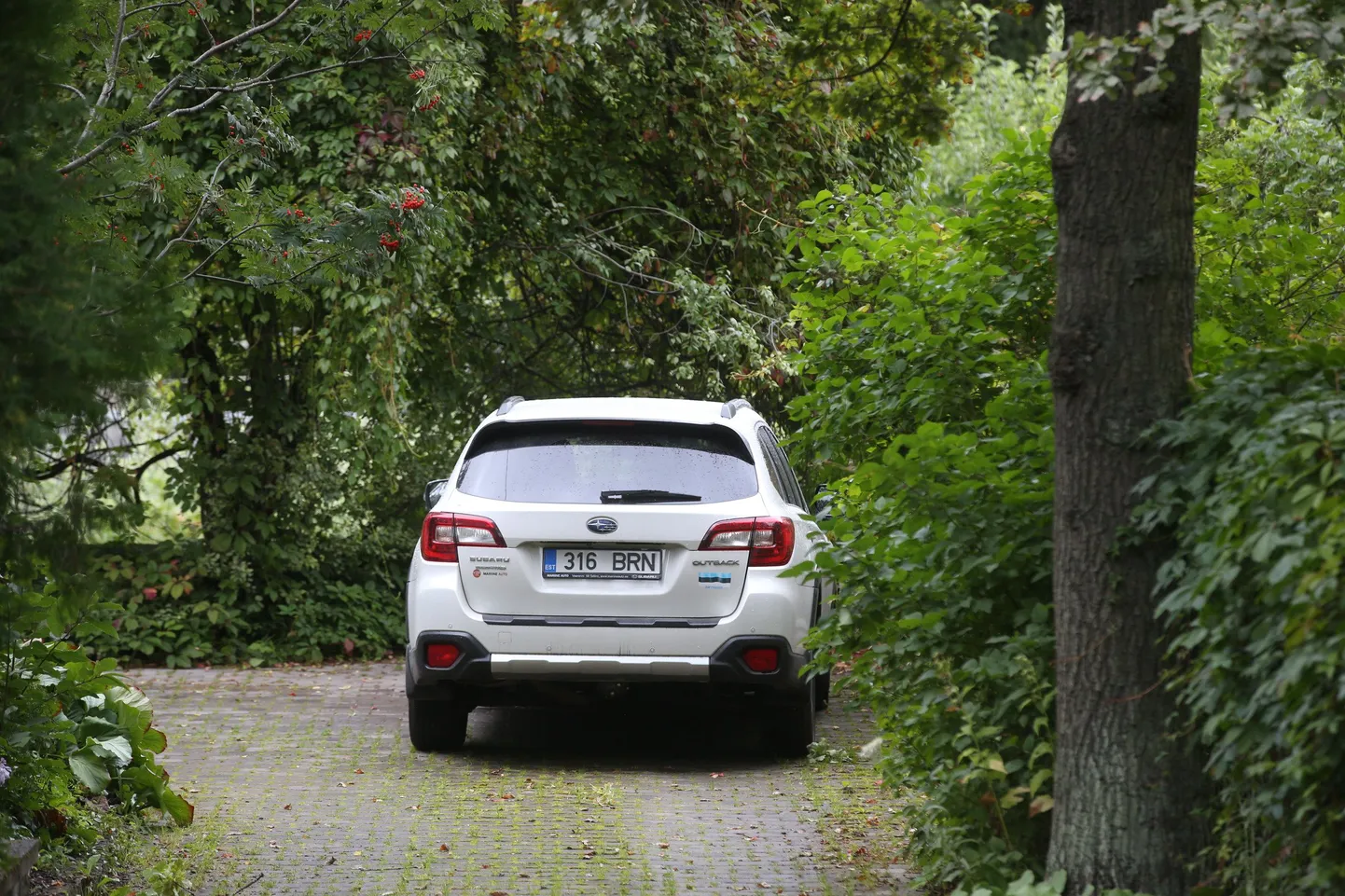 Peeter Oja purjuspäi rammitud Subaru koduhoovis