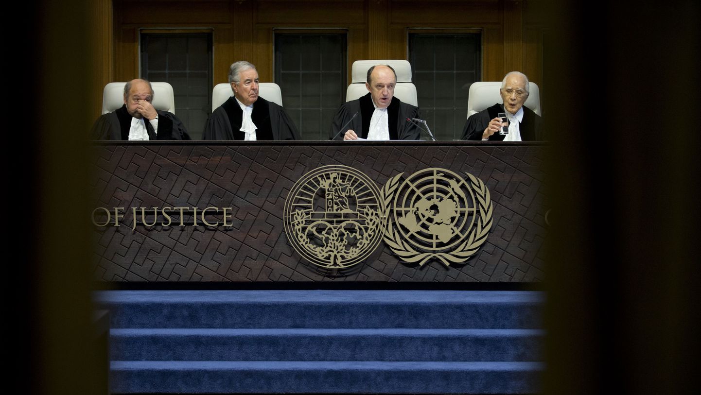 Tänane vaade kohtunikele ÜRO Rahvusvahelises Kohtus.