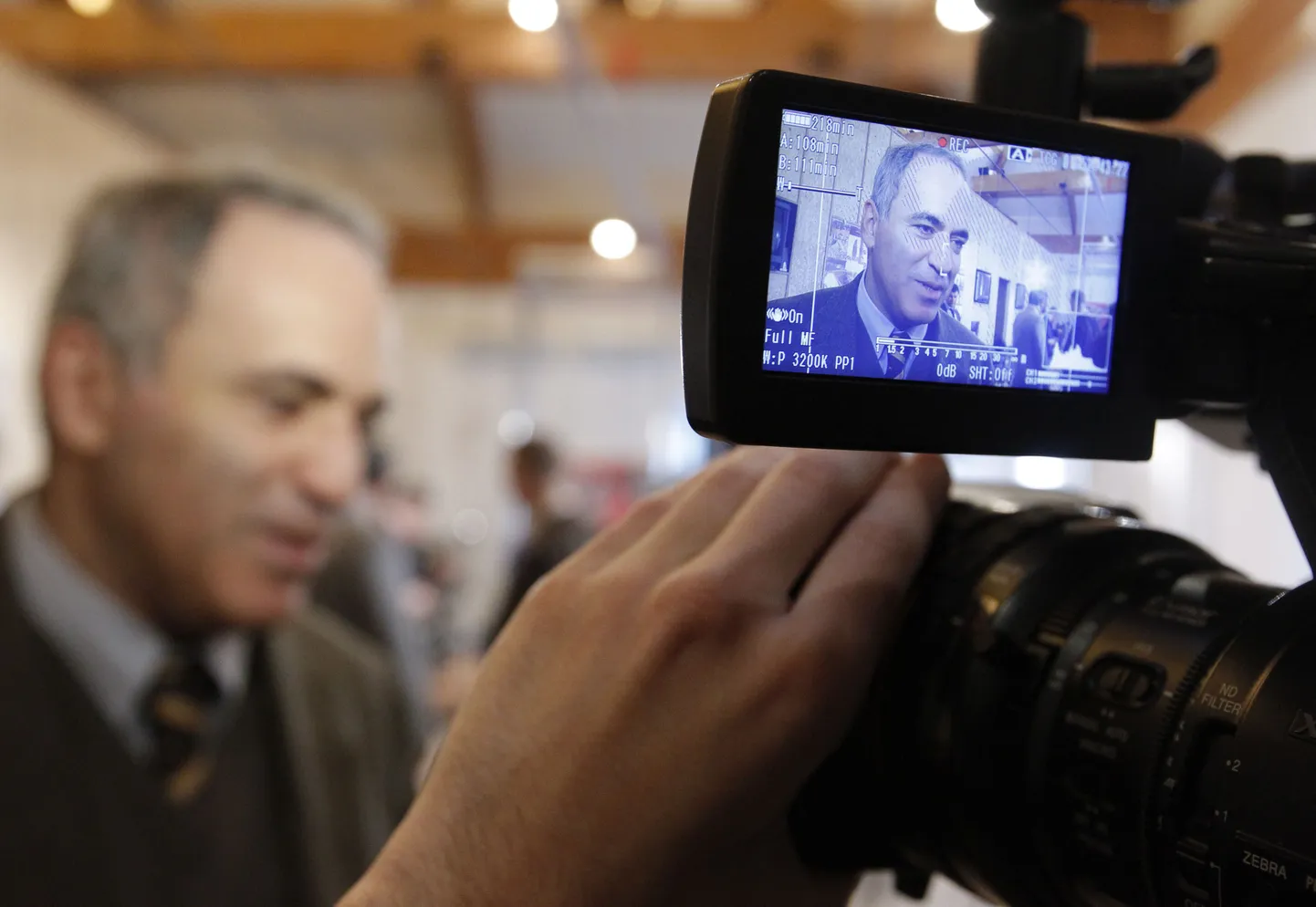 Venemaa opositsioonipoliitik Garri Kasparov tänavu jaanuaris intervjuud andmas.