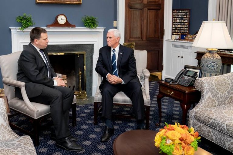 Peaminister Jüri Ratas ja USA asepresident Mike Pence.
