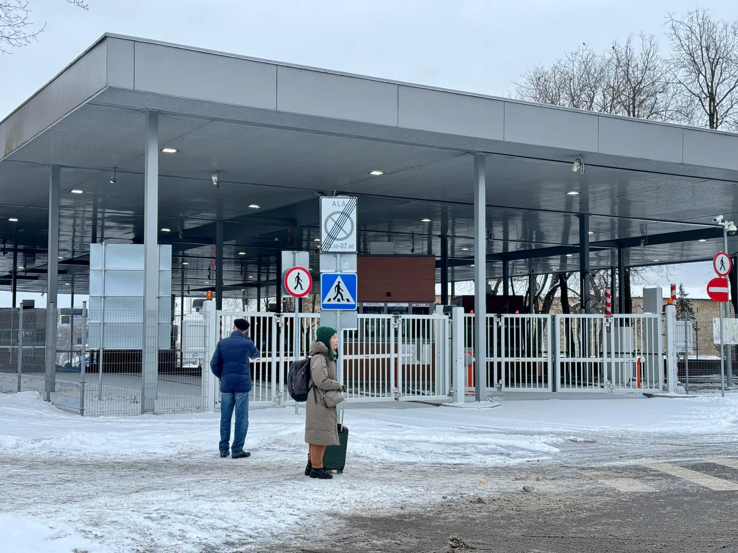 Пограничный пункт в Нарве.