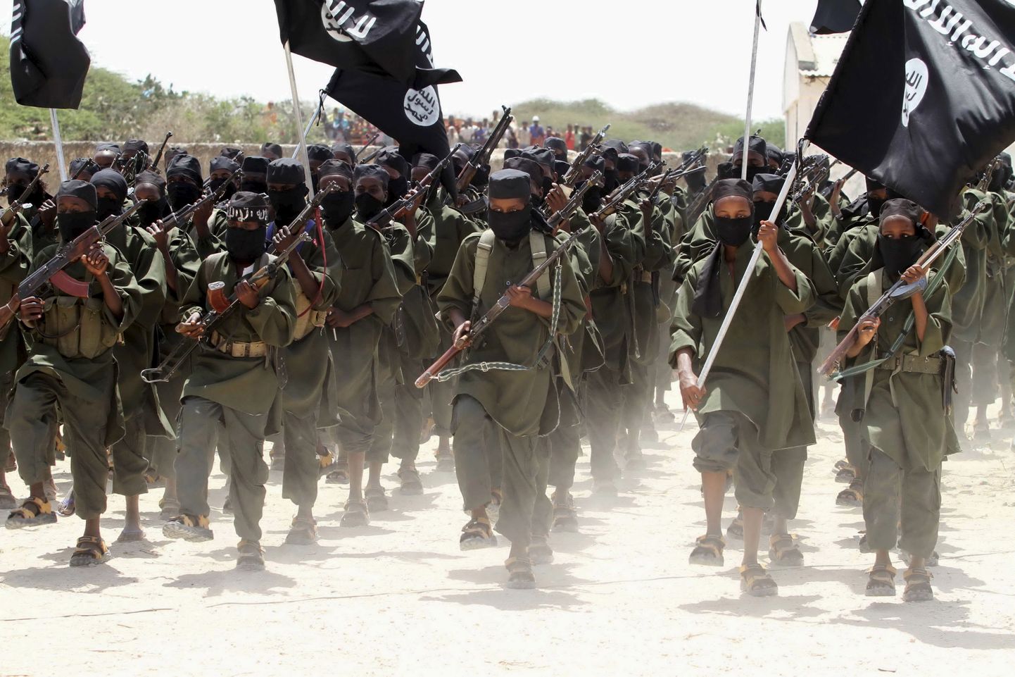 Al-Shabaabi pühasõdalased.