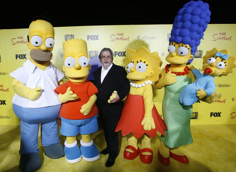 Simpsonite perekond koos sarja looja Matt Groeninguga.