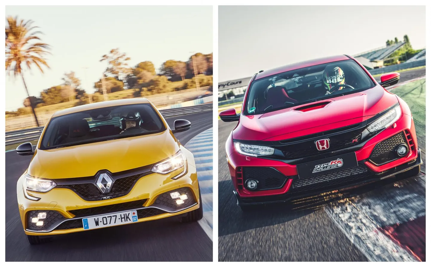 Renault Mégane RS ja Honda Civic Type R.