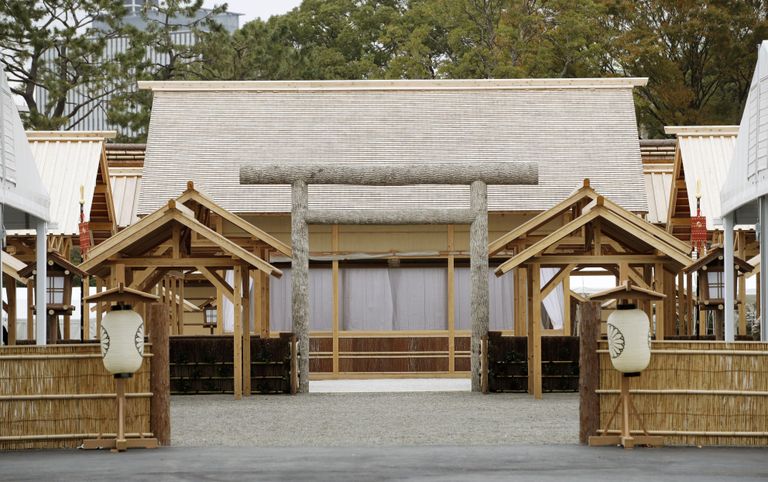 Pühamukompleks, kus keiser Naruhito veetis öö päikesejumalanna Amaterasuga.