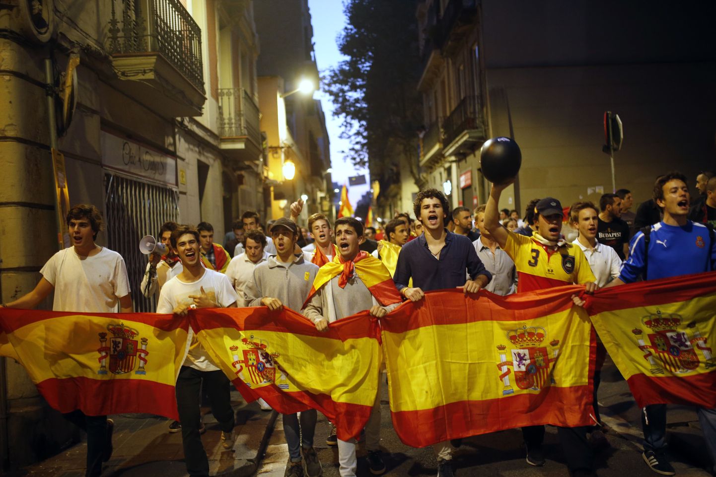 Kataloonia iseseisvuse toetajad Barcelonas.