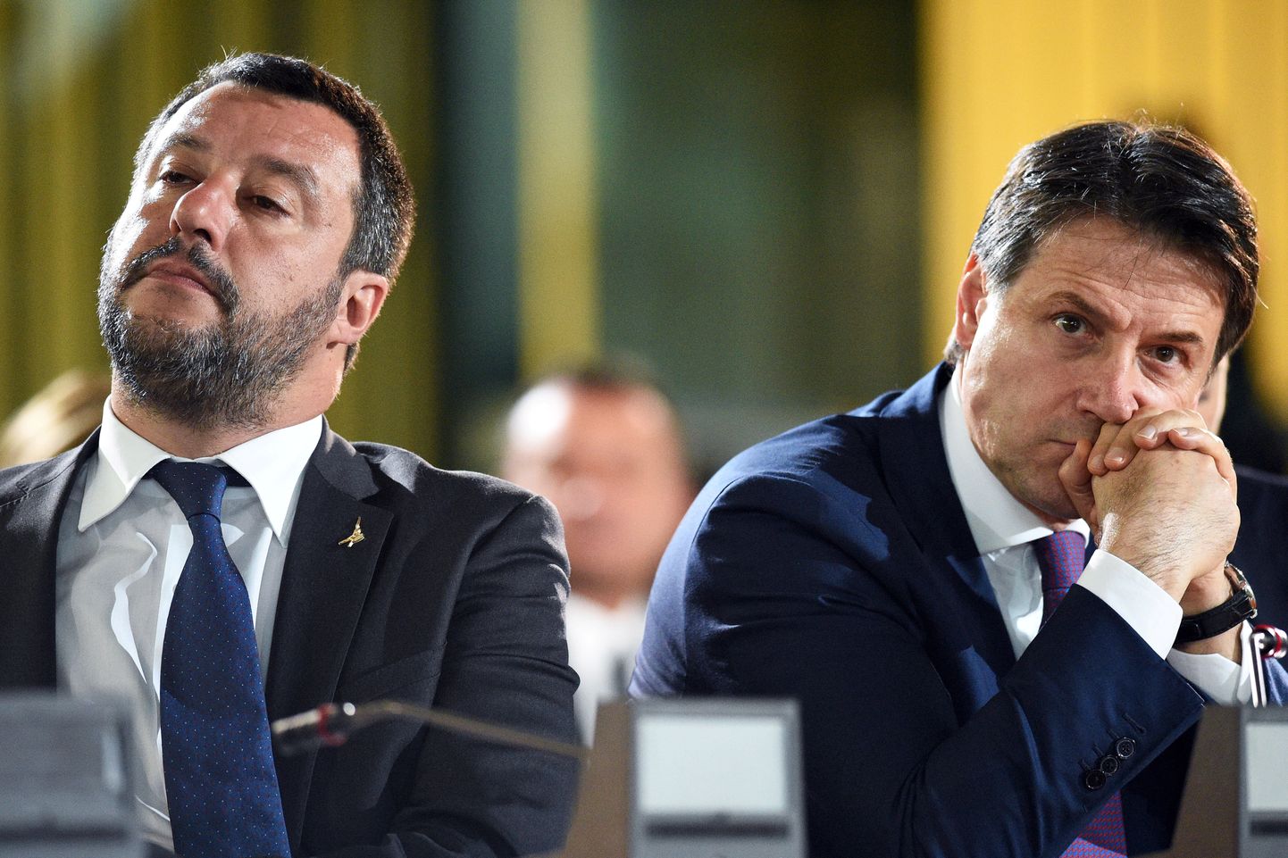 Itaalia siseminister Matteo Salvini ja peaminister Giuseppe Conte.