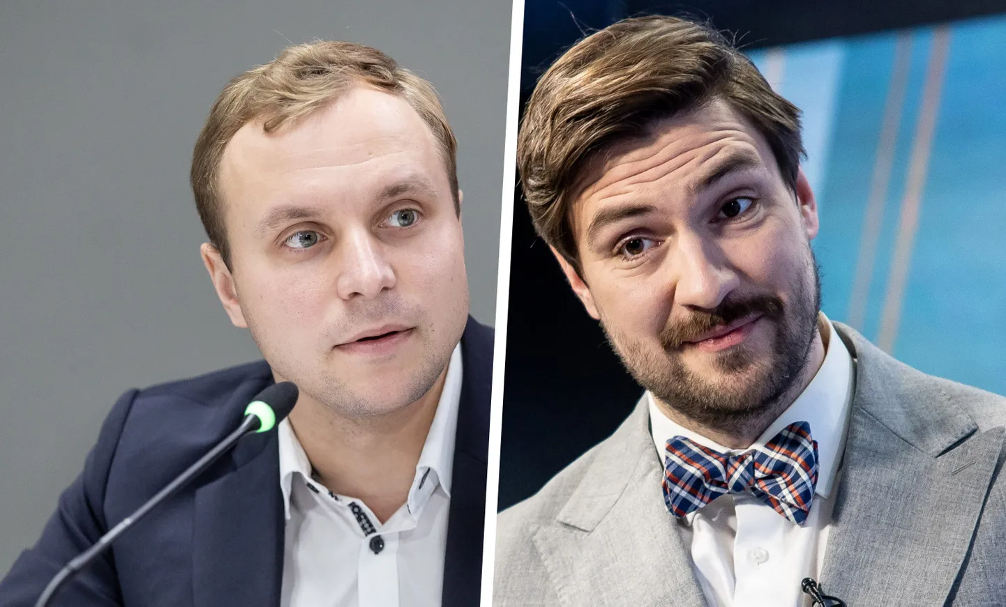 Tallinna abilinnapea Karl Sander Kase (vasakul) ja regionaalminister Hendrik Johannes Terras ei leia maamaksu osas ühismeelt.