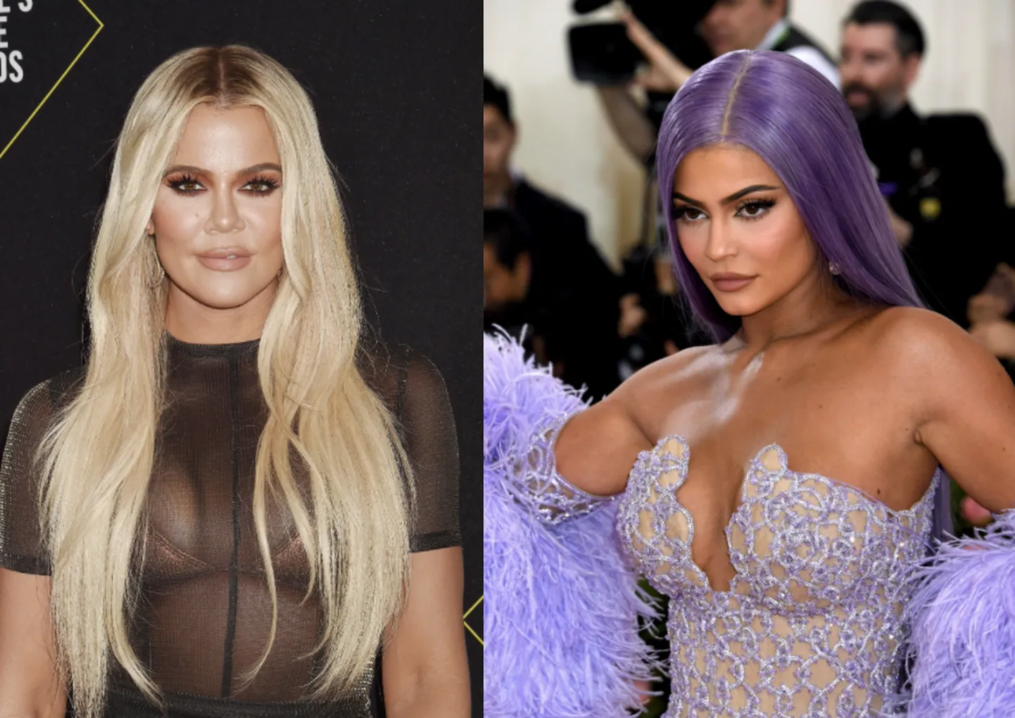 Khloe Kardashian ja Kylie Jenner.